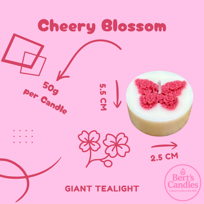 Bert’s Cherry Blossom Giant Tea Lights