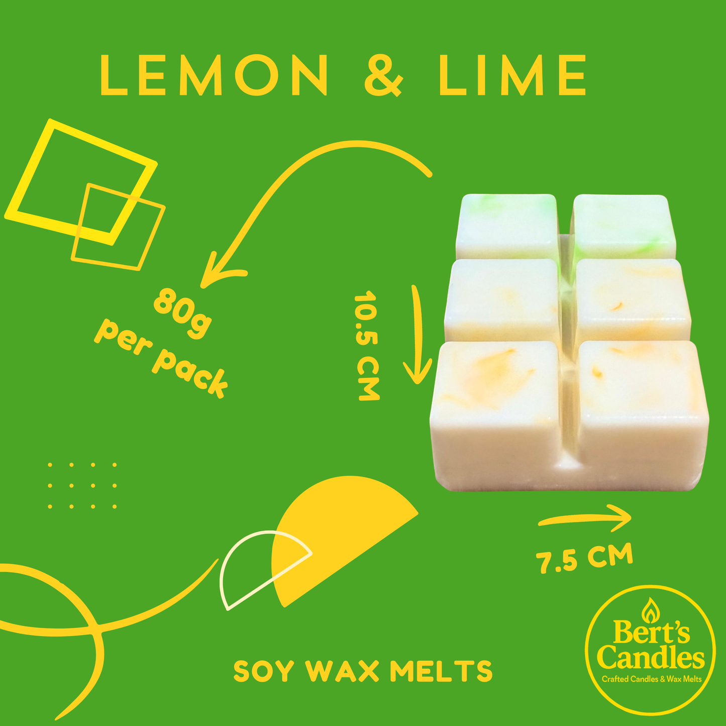 Lemon & Lime Melts (100% Essential Oils)