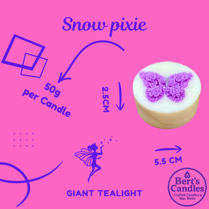 Bert’s Snow Pixie Giant Tea Lights