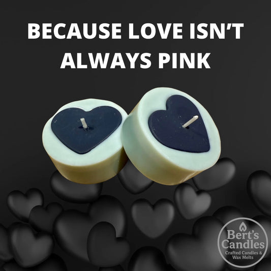 🖤 Giant Black Heart Tea Lights