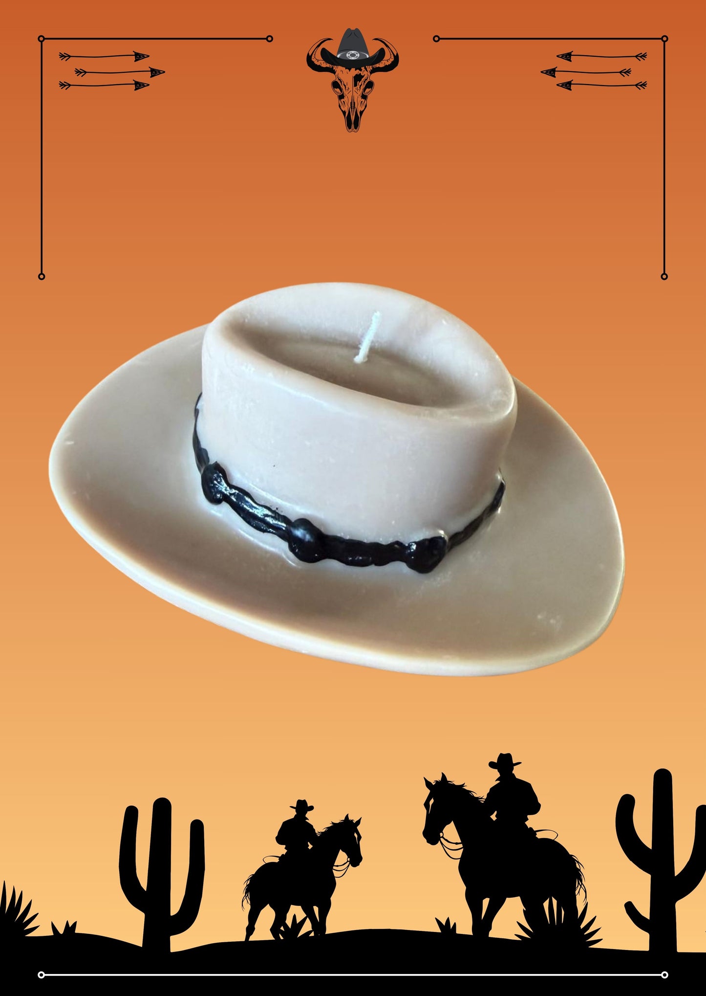 Cowboy hat candle
