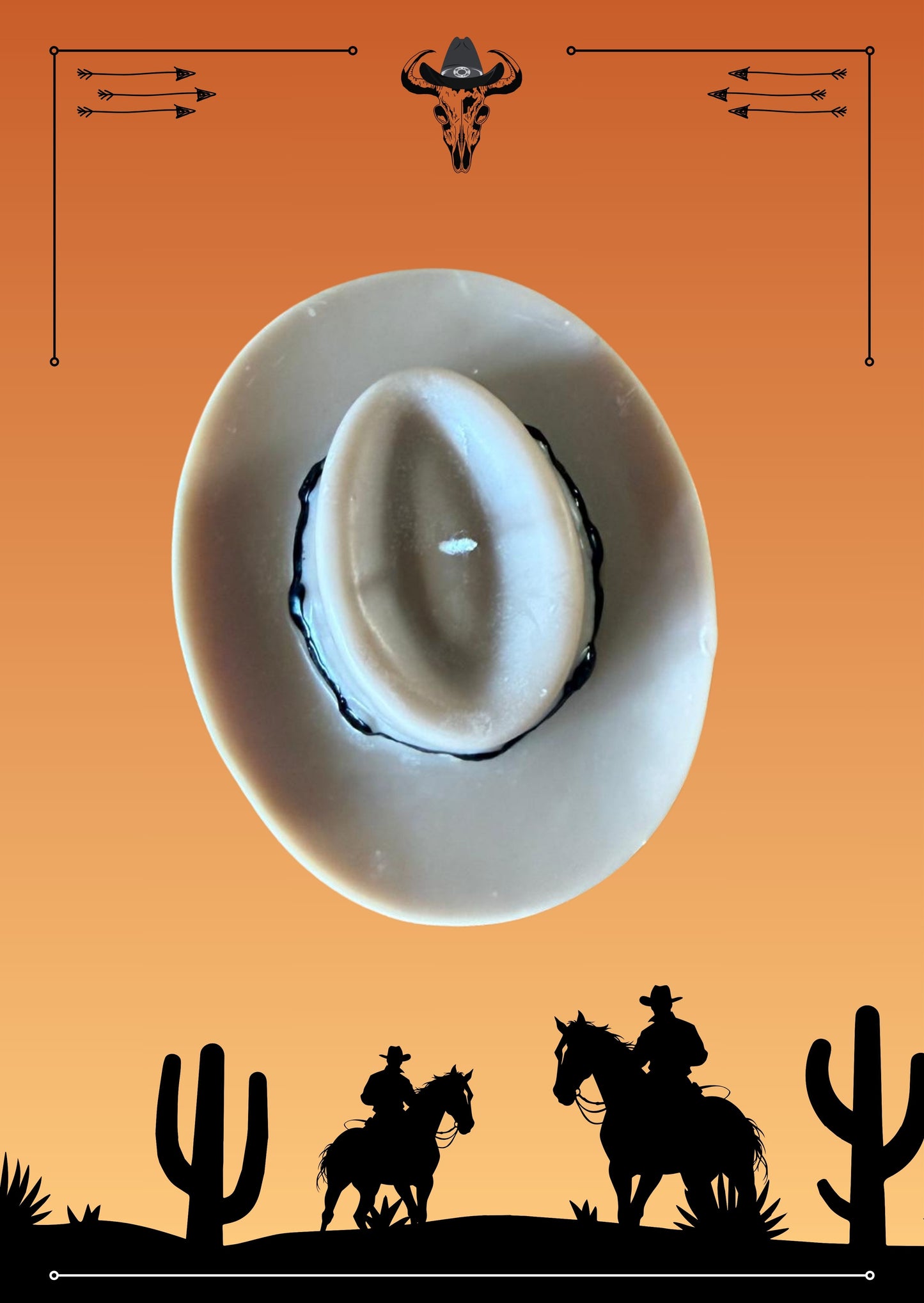 Cowboy hat candle