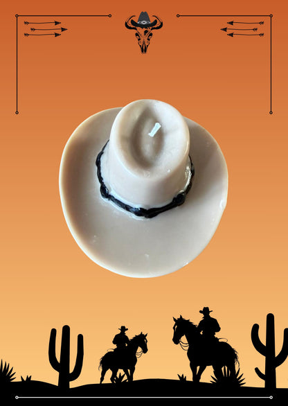 Cowboy hat candle