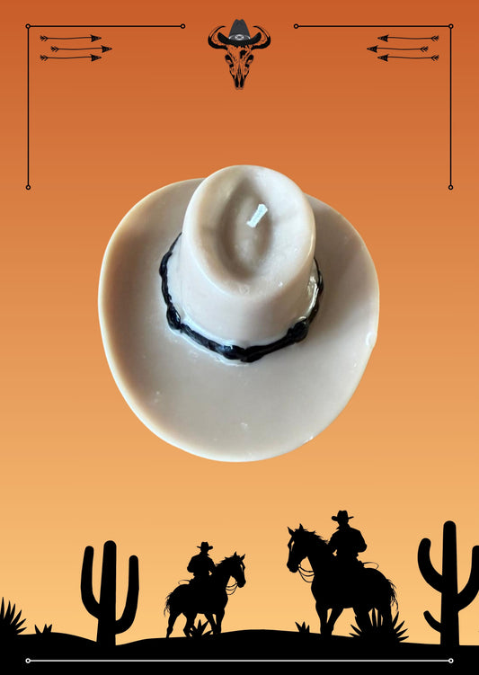 Cowboy hat candle