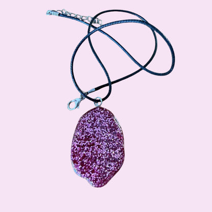 Sparkle pink drop earrings and necklace set