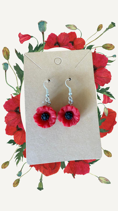 Poppy drop earrings