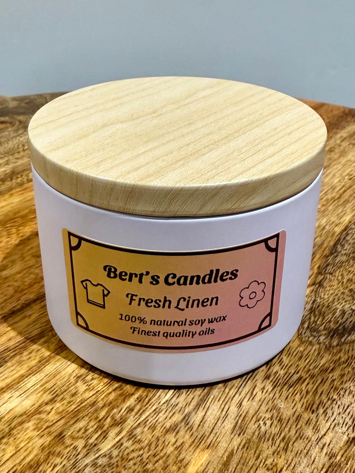 Bert’s Fresh Linen Scented Candle